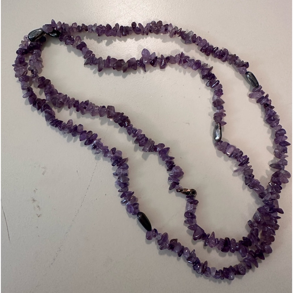 Coldwater creek sterling silver and amethyst necklace